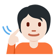 Emoji 🧏🏻 Persona Con Problemi Di Udito: Carnagione Chiara su Twitter Twemoji 13.0.