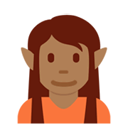 🧝🏾 Emoji Elf(e): mitteldunkle Hautfarbe Twitter Twemoji 13.0.