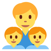 👨‍👦‍👦 Emoji Familia: Hombre, Niño, Niño en Twitter Twemoji 13.0.
