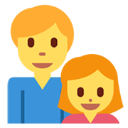 👨‍👧 Emoji Familie: Mann, Mädchen Twitter Twemoji 13.0.