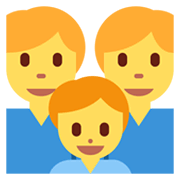 👨‍👨‍👦 Emoji Familie: Mann, Mann und Junge Twitter Twemoji 13.0.