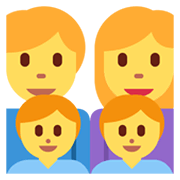 👨‍👩‍👦‍👦 Emoji Familia: Hombre, Mujer, Niño, Niño en Twitter Twemoji 13.0.