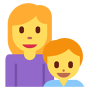 👩‍👦 Emoji Familia: Mujer Y Niño en Twitter Twemoji 13.0.