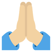 🙏🏼 Emoji Manos En Oración: Tono De Piel Claro Medio en Twitter Twemoji 13.0.