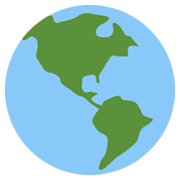 Émoji 🌎 Globe Tourné Sur Les Amériques sur Twitter Twemoji 13.0.