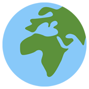 🌍 Emoji Globus mit Europa und Afrika Twitter Twemoji 13.0.