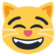 😸 Emoji grinsende Katze mit lachenden Augen Twitter Twemoji 13.0.