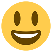 Emoji 😃 Faccina Con Un Gran Sorriso E Occhi Spalancati su Twitter Twemoji 13.0.