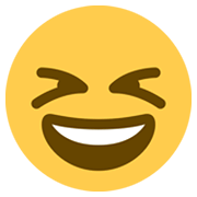 😆 Emoji grinsendes Gesicht mit zusammengekniffenen Augen Twitter Twemoji 13.0.