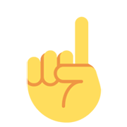 ☝️ Emoji nach oben weisender Zeigefinger von vorne Twitter Twemoji 13.0.