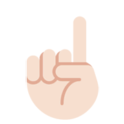 Emoji ☝🏻 Indice Verso L’alto: Carnagione Chiara su Twitter Twemoji 13.0.