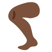 🦵🏿 Emoji Bein: dunkle Hautfarbe Twitter Twemoji 13.0.