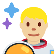 Émoji 👨🏼‍🚀 Astronaute Homme : Peau Moyennement Claire sur Twitter Twemoji 13.0.