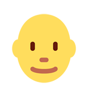 Emoji 👨‍🦲 Uomo: Calvo su Twitter Twemoji 13.0.