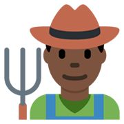 👨🏿‍🌾 Emoji Agricultor: Tono De Piel Oscuro en Twitter Twemoji 13.0.