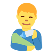 Emoji 👨‍🍼 Uomo Che Allatta su Twitter Twemoji 13.0.