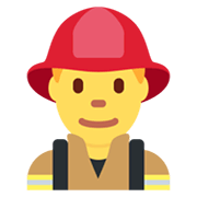 Emoji 👨‍🚒 Pompiere Uomo su Twitter Twemoji 13.0.