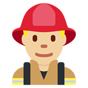 Émoji 👨🏼‍🚒 Pompier Homme : Peau Moyennement Claire sur Twitter Twemoji 13.0.