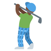 🏌🏿‍♂️ Emoji Golfer: dunkle Hautfarbe Twitter Twemoji 13.0.