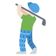 🏌🏻‍♂️ Emoji Golfer: helle Hautfarbe Twitter Twemoji 13.0.