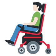 👨🏻‍🦼 Emoji Homem Em Cadeira De Rodas Motorizada: Pele Clara na Twitter Twemoji 13.0.
