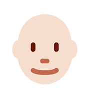 👨🏻‍🦲 Emoji Hombre: Tono De Piel Claro Y Sin Pelo en Twitter Twemoji 13.0.