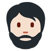 🧔🏻 Emoji Mann: helle Hautfarbe, Bart Twitter Twemoji 13.0.