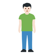 🧍🏻‍♂️ Emoji stehender Mann: helle Hautfarbe Twitter Twemoji 13.0.