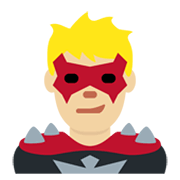 Emoji 🦹🏼‍♂️ Supercattivo Uomo: Carnagione Abbastanza Chiara su Twitter Twemoji 13.0.