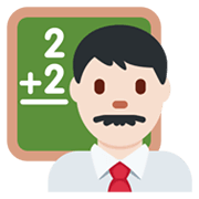 👨🏻‍🏫 Emoji Profesor: Tono De Piel Claro en Twitter Twemoji 13.0.