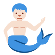 🧜🏻‍♂️ Emoji Sirena Hombre: Tono De Piel Claro en Twitter Twemoji 13.0.