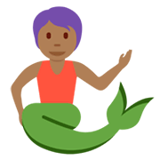 Emoji 🧜🏾 Sirena: Carnagione Abbastanza Scura su Twitter Twemoji 13.0.