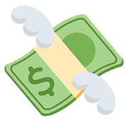 💸 Emoji Geldschein mit Flügeln Twitter Twemoji 13.0.