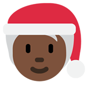 🧑🏿‍🎄 Emoji Weihnachtsperson: dunkle Hautfarbe Twitter Twemoji 13.0.