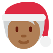 🧑🏾‍🎄 Emoji Noel: Pele Morena Escura na Twitter Twemoji 13.0.