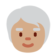 Émoji 🧓🏽 Personne âgée : Peau Légèrement Mate sur Twitter Twemoji 13.0.