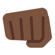 Emoji 👊🏿 Pugno Chiuso: Carnagione Scura su Twitter Twemoji 13.0.