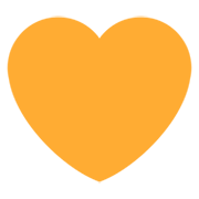 🧡 Emoji Corazón Naranja en Twitter Twemoji 13.0.