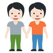🧑🏻‍🤝‍🧑🏻 Emoji sich an den Händen haltende Personen: helle Hautfarbe Twitter Twemoji 13.0.