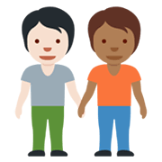 🧑🏻‍🤝‍🧑🏾 Emoji sich an den Händen haltende Personen: helle Hautfarbe, mitteldunkle Hautfarbe Twitter Twemoji 13.0.