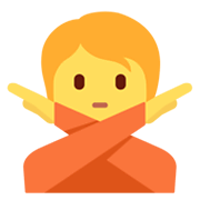 🙅 Emoji Person mit überkreuzten Armen Twitter Twemoji 13.0.