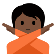 🙅🏿 Emoji Person mit überkreuzten Armen: dunkle Hautfarbe Twitter Twemoji 13.0.