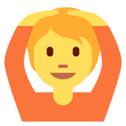 🙆 Emoji Person mit Händen auf dem Kopf Twitter Twemoji 13.0.