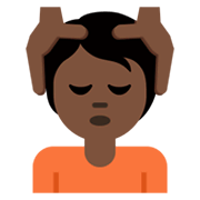 💆🏿 Emoji Pessoa Recebendo Massagem Facial: Pele Escura na Twitter Twemoji 13.0.