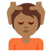 Emoji 💆🏾 Persona Che Riceve Un Massaggio: Carnagione Abbastanza Scura su Twitter Twemoji 13.0.