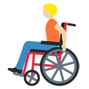 🧑🏼‍🦽 Emoji Person in manuellem Rollstuhl: mittelhelle Hautfarbe Twitter Twemoji 13.0.