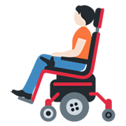 🧑🏻‍🦼 Emoji Pessoa Em Cadeira De Rodas Motorizada: Pele Clara na Twitter Twemoji 13.0.
