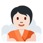 🧖🏻 Emoji Person in Dampfsauna: helle Hautfarbe Twitter Twemoji 13.0.