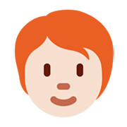 🧑🏻‍🦰 Emoji Persona: Tono De Piel Claro, Pelo Pelirrojo en Twitter Twemoji 13.0.