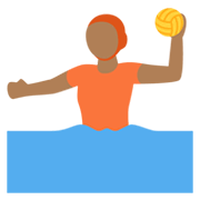 🤽🏾 Emoji Wasserballspieler(in): mitteldunkle Hautfarbe Twitter Twemoji 13.0.